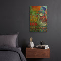 'Cat With Goose' By Oxana Zaika Gold Metal Wall Art
