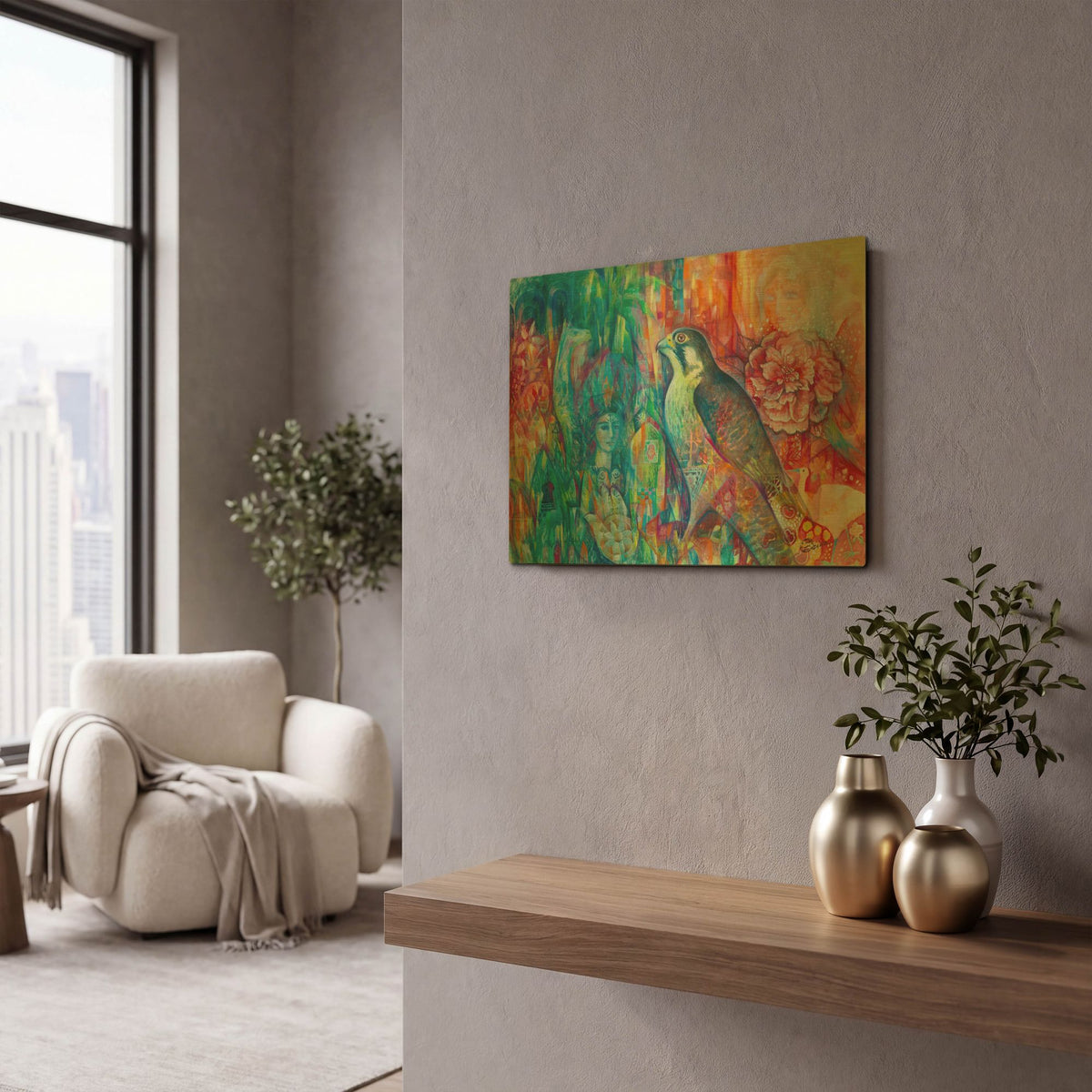 'Damask Rose' By Oxana Zaika Gold Metal Wall Art