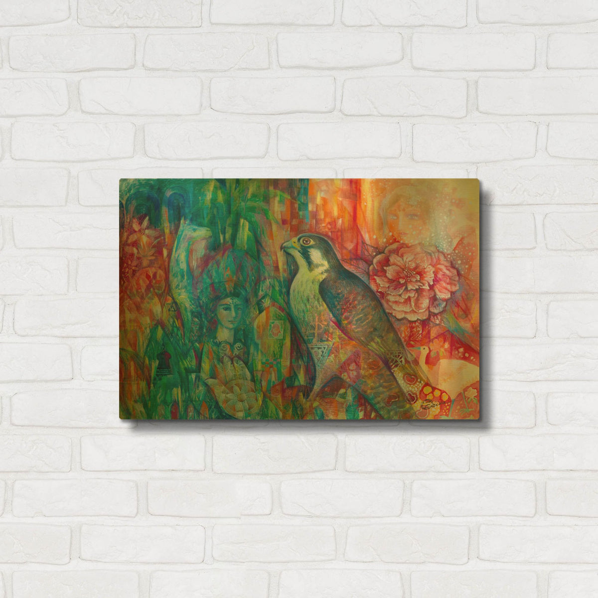 'Damask Rose' By Oxana Zaika Gold Metal Wall Art