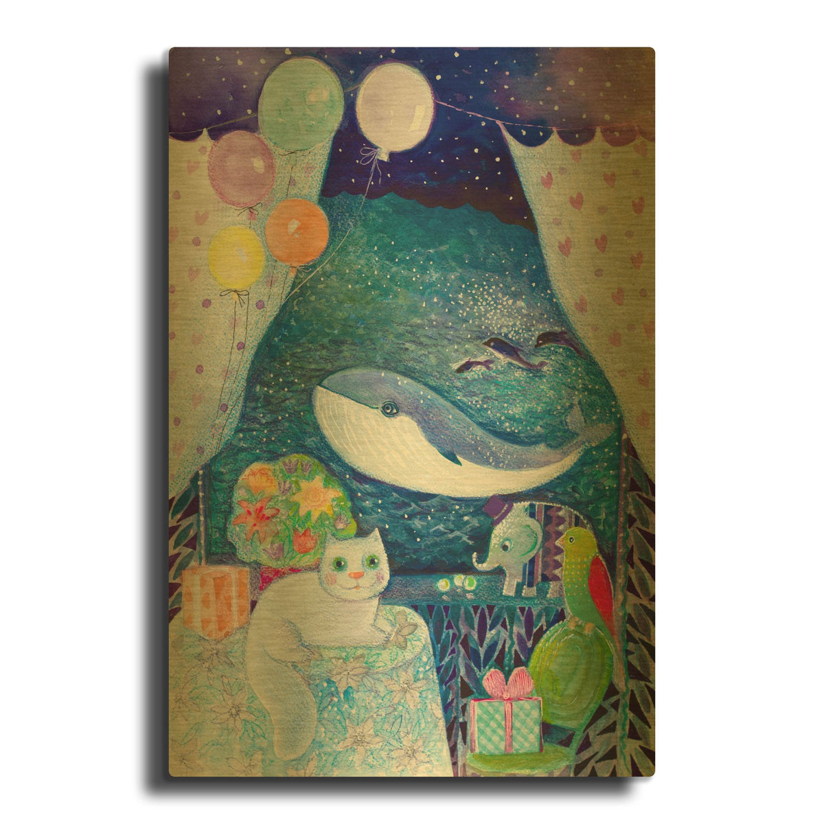 'Dreams' By Oxana Zaika Gold Metal Wall Art