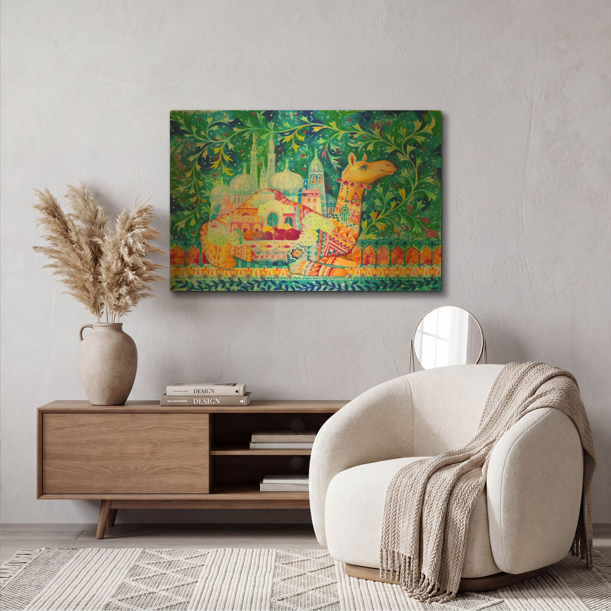 'Dromedary Camel' By Oxana Zaika Gold Metal Wall Art