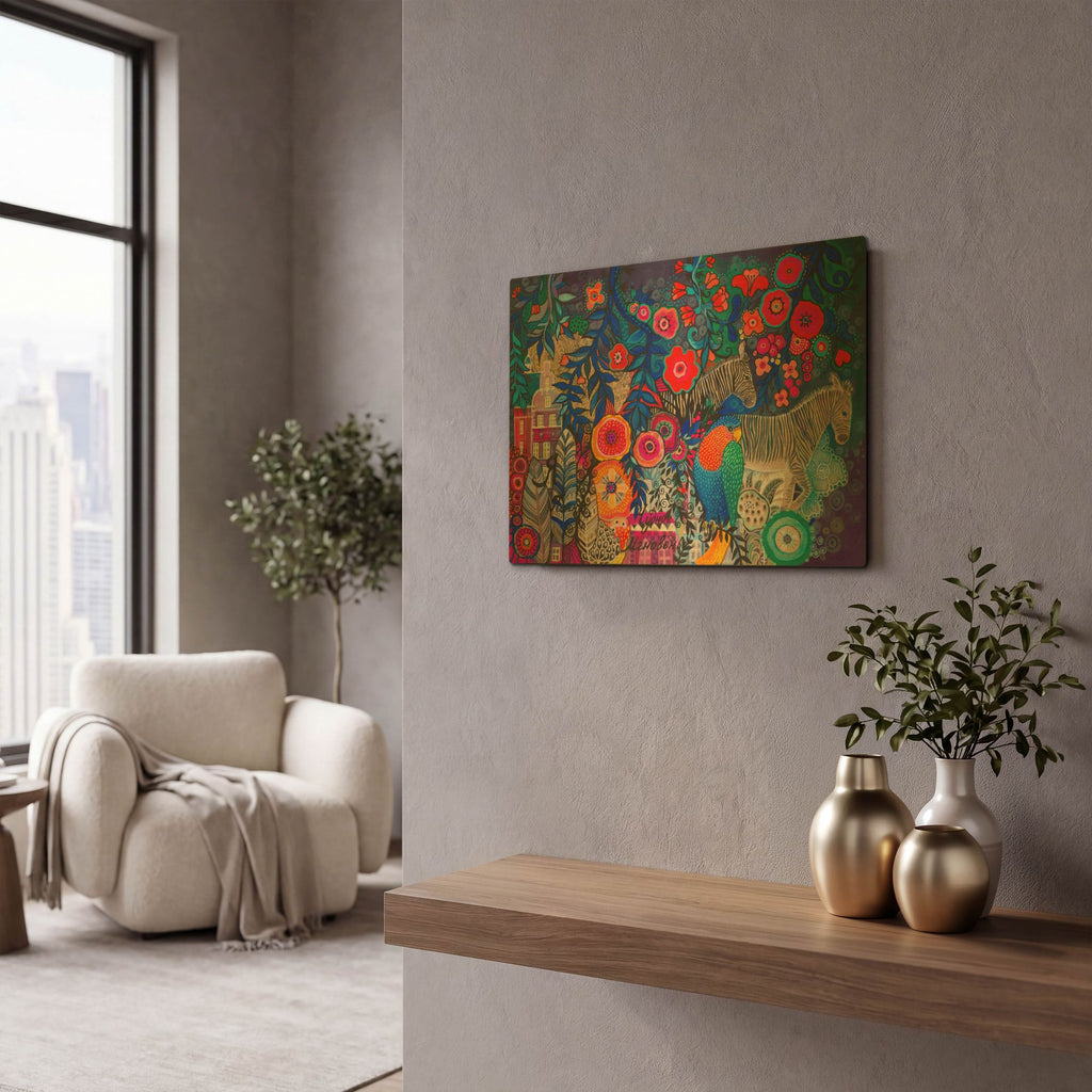 'Fantasy' By Oxana Zaika Gold Metal Wall Art
