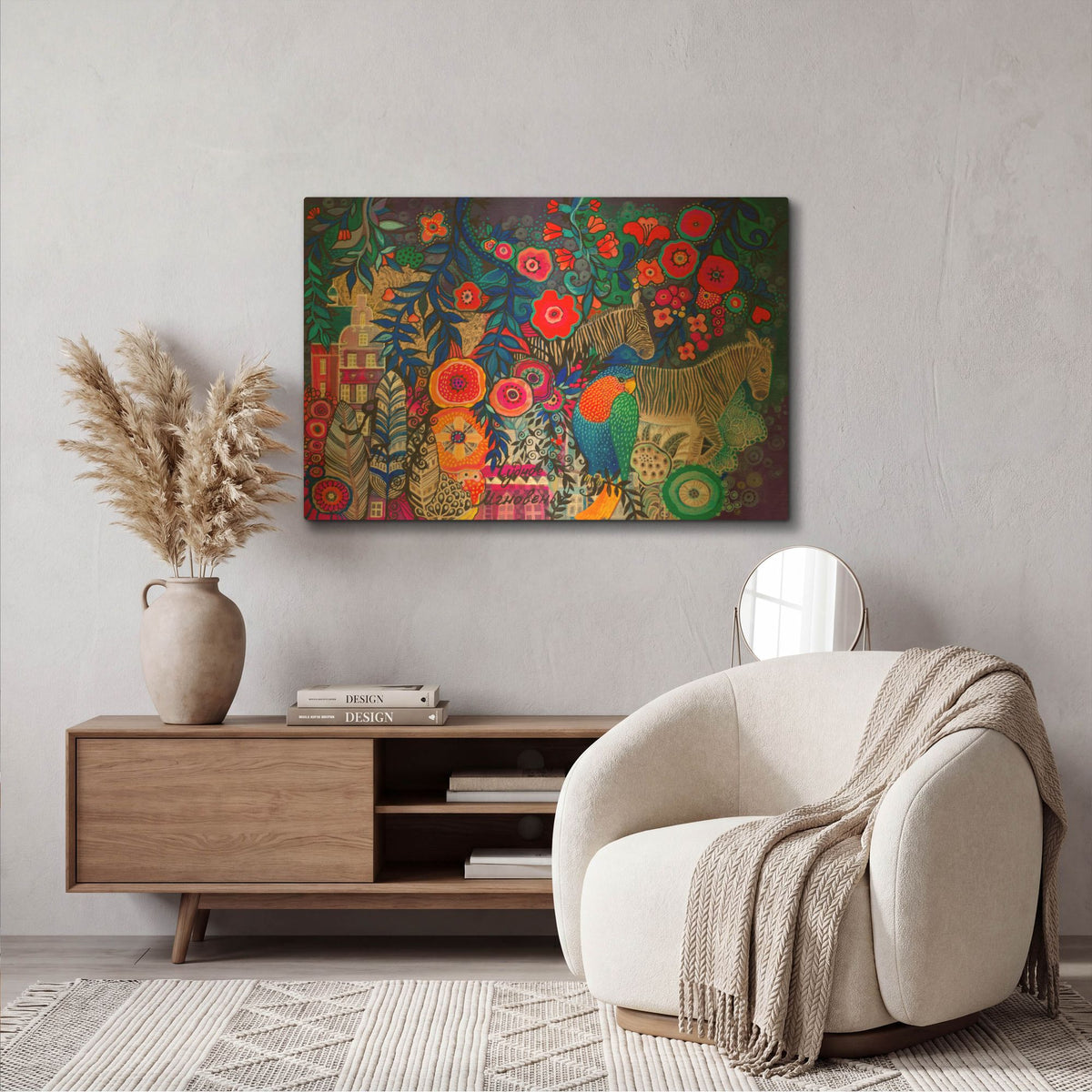 'Fantasy' By Oxana Zaika Gold Metal Wall Art
