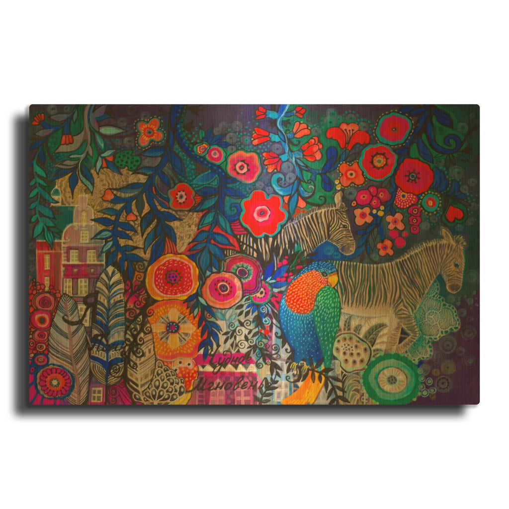 'Fantasy' By Oxana Zaika Gold Metal Wall Art