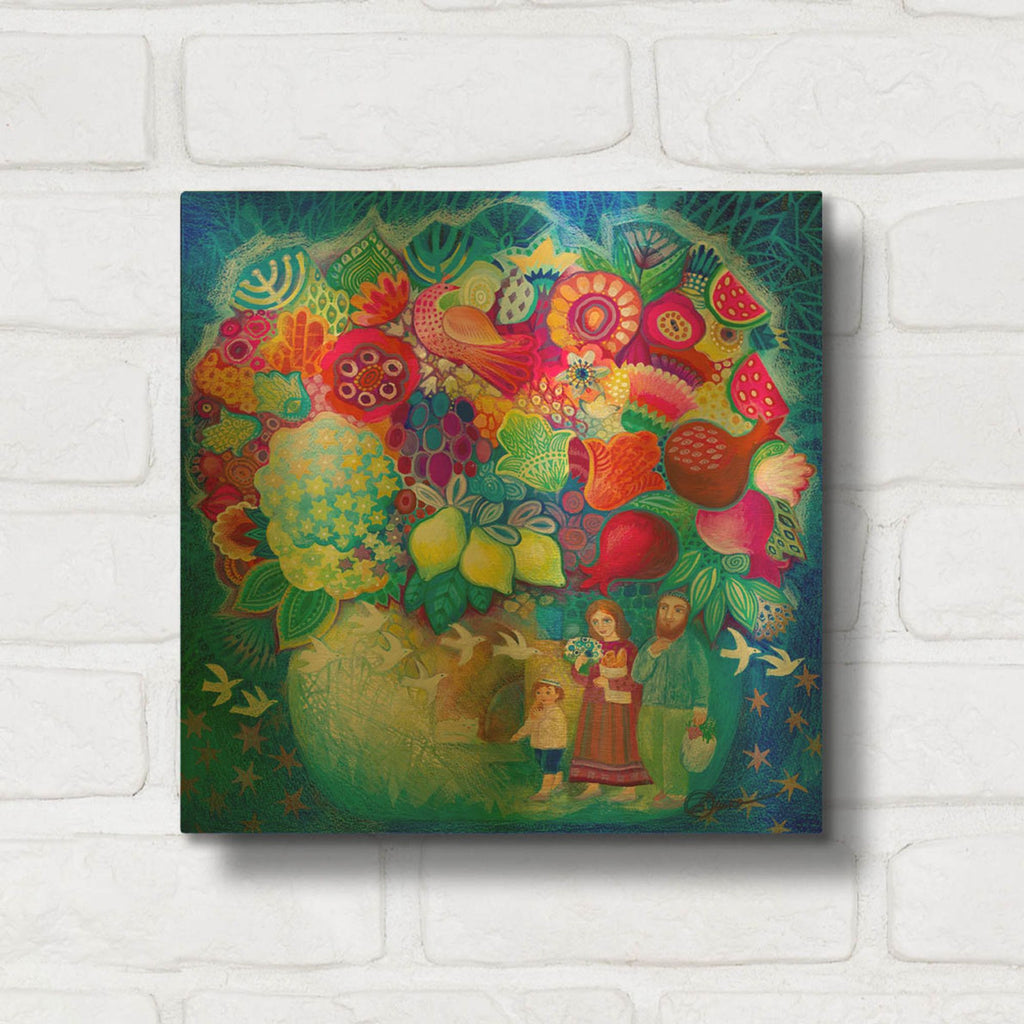 'Flowers From Israel' By Oxana Zaika Gold Metal Wall Art