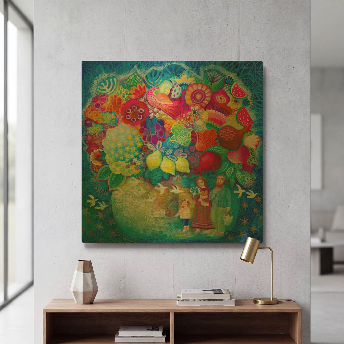 'Flowers From Israel' By Oxana Zaika Gold Metal Wall Art