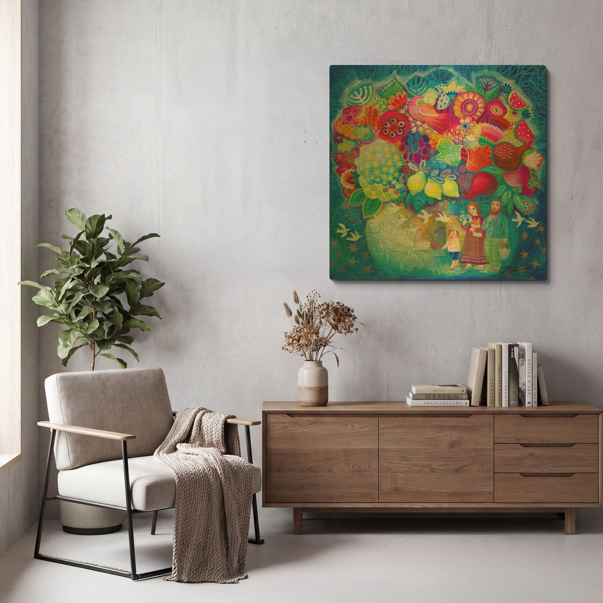 'Flowers From Israel' By Oxana Zaika Gold Metal Wall Art