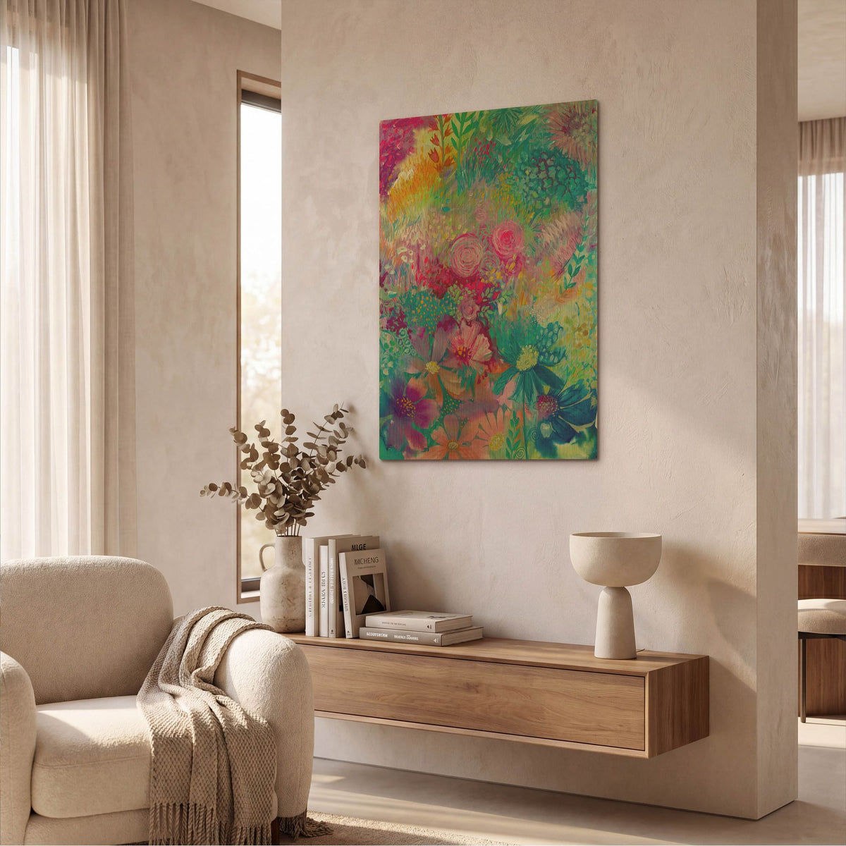 'Garden' By Oxana Zaika Gold Metal Wall Art