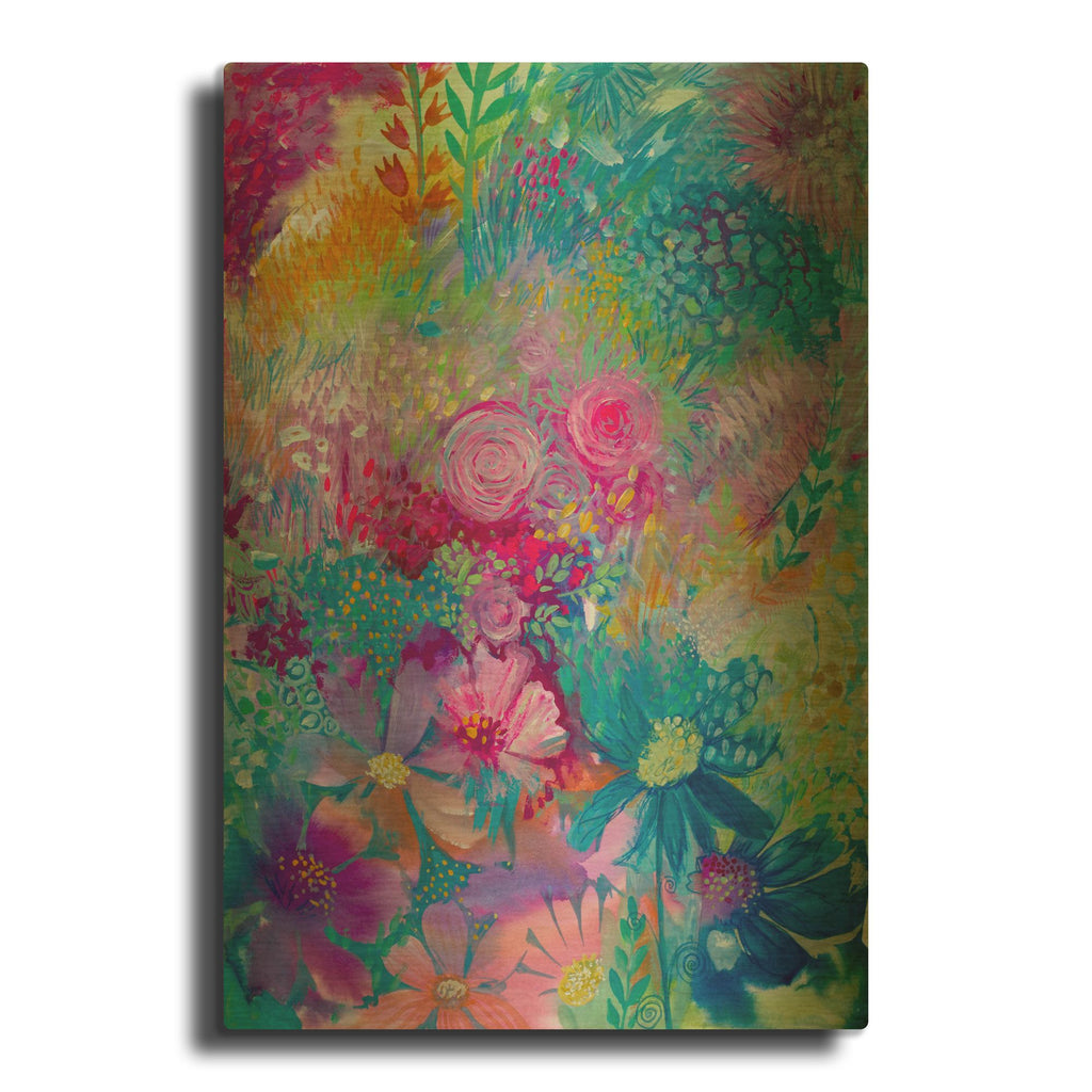 'Garden' By Oxana Zaika Gold Metal Wall Art