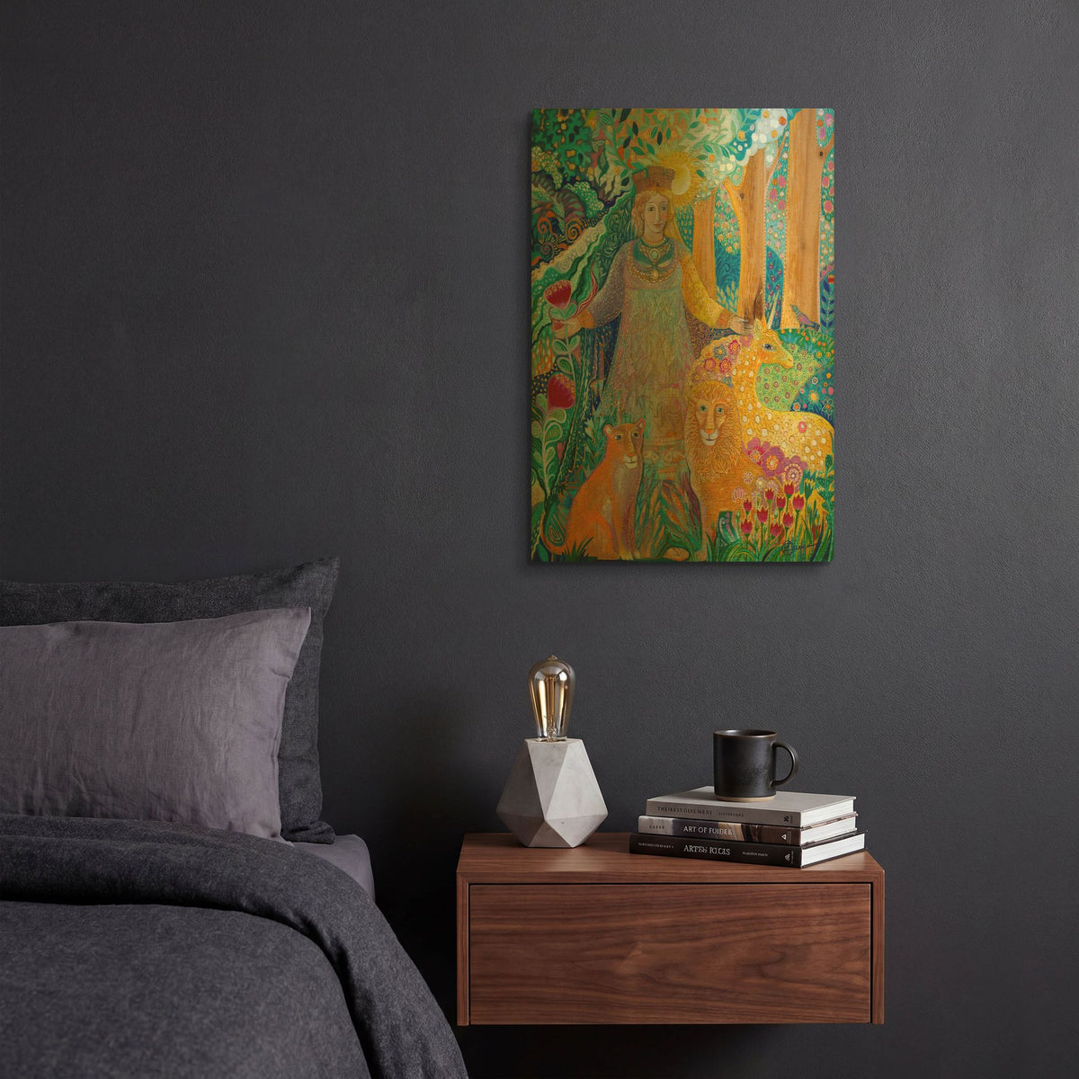 'Goddess Cybele' By Oxana Zaika Gold Metal Wall Art