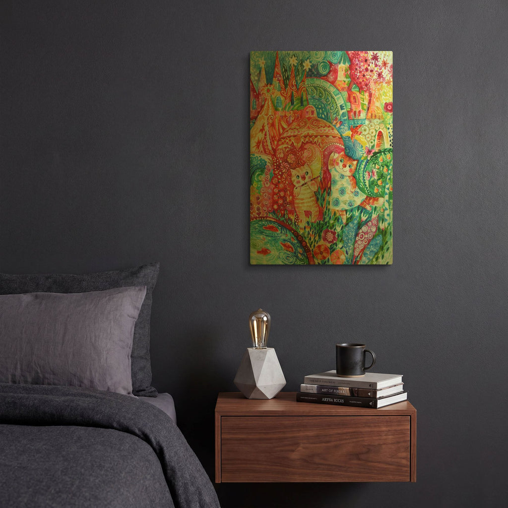 'Happy Summer' By Oxana Zaika Gold Metal Wall Art
