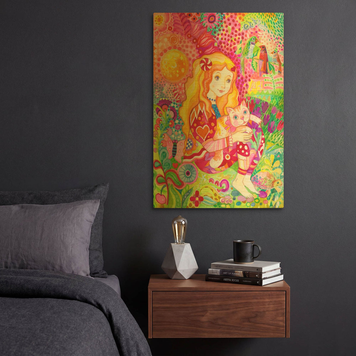 'Happy Time' By Oxana Zaika Gold Metal Wall Art