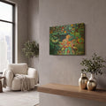 'Indigo Cat' By Oxana Zaika Gold Metal Wall Art