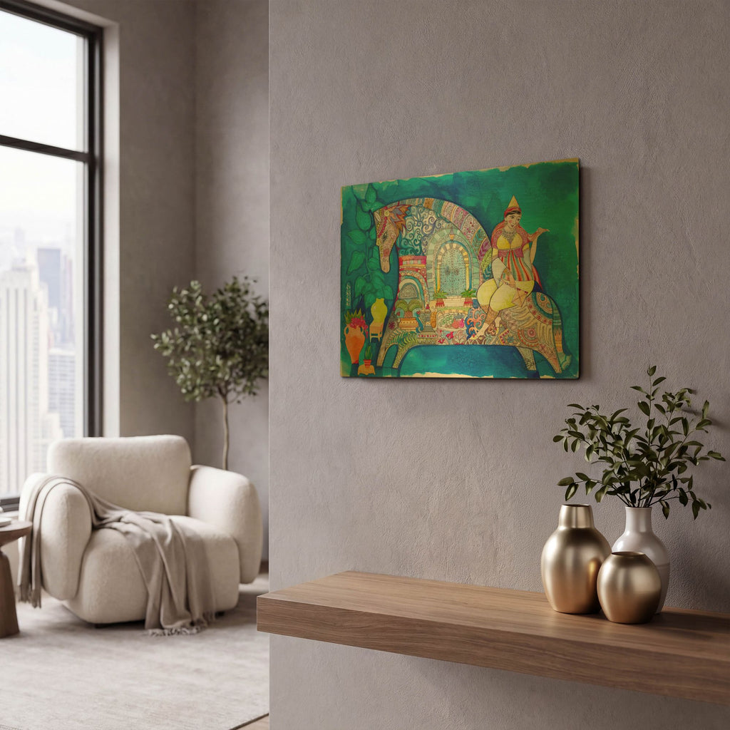 'Judaica Medina' By Oxana Zaika Gold Metal Wall Art