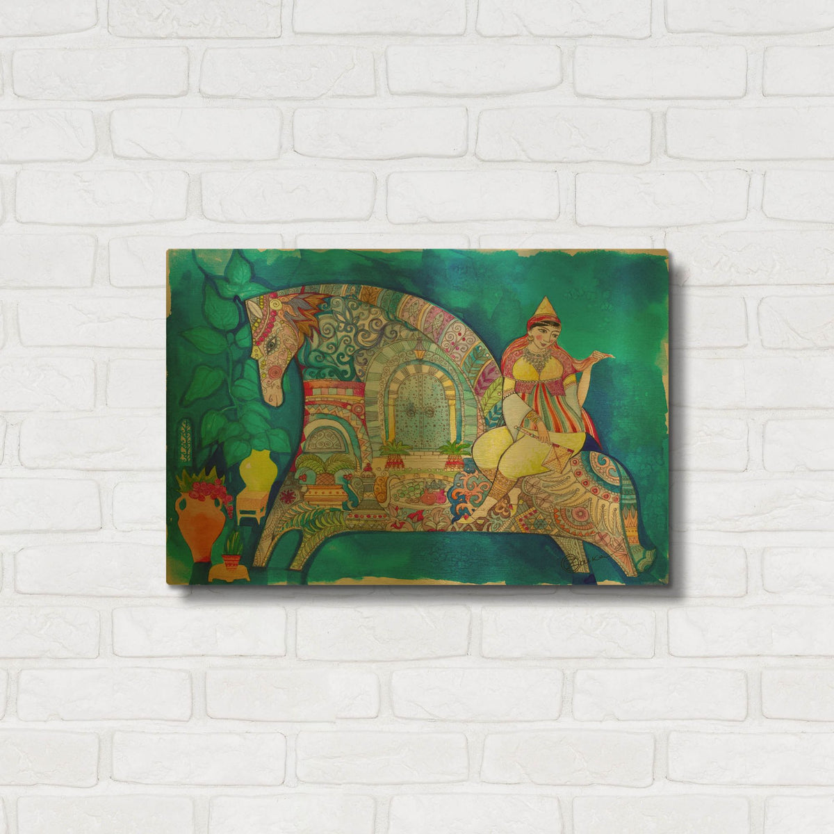 'Judaica Medina' By Oxana Zaika Gold Metal Wall Art