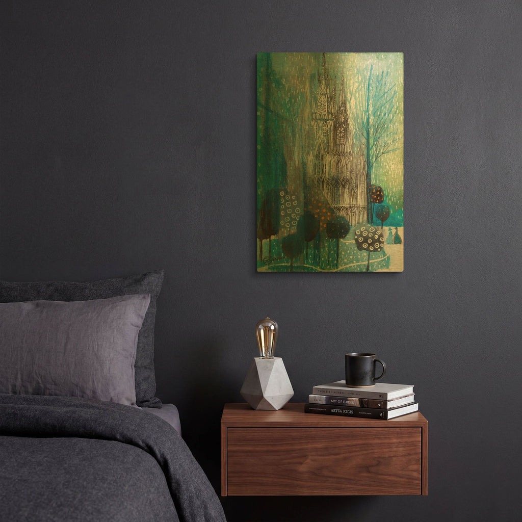 'Magic Gothic' By Oxana Zaika Gold Metal Wall Art