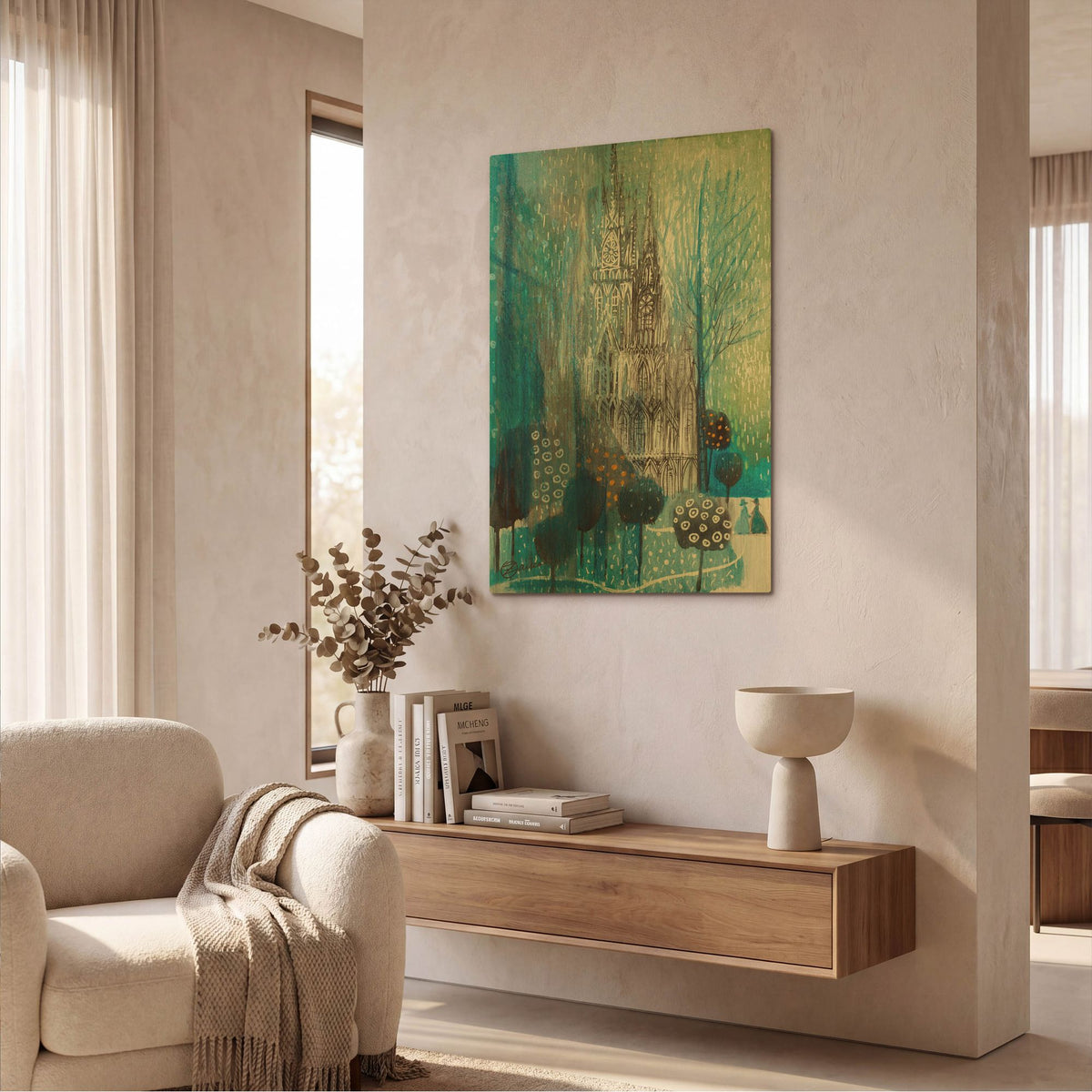 'Magic Gothic' By Oxana Zaika Gold Metal Wall Art