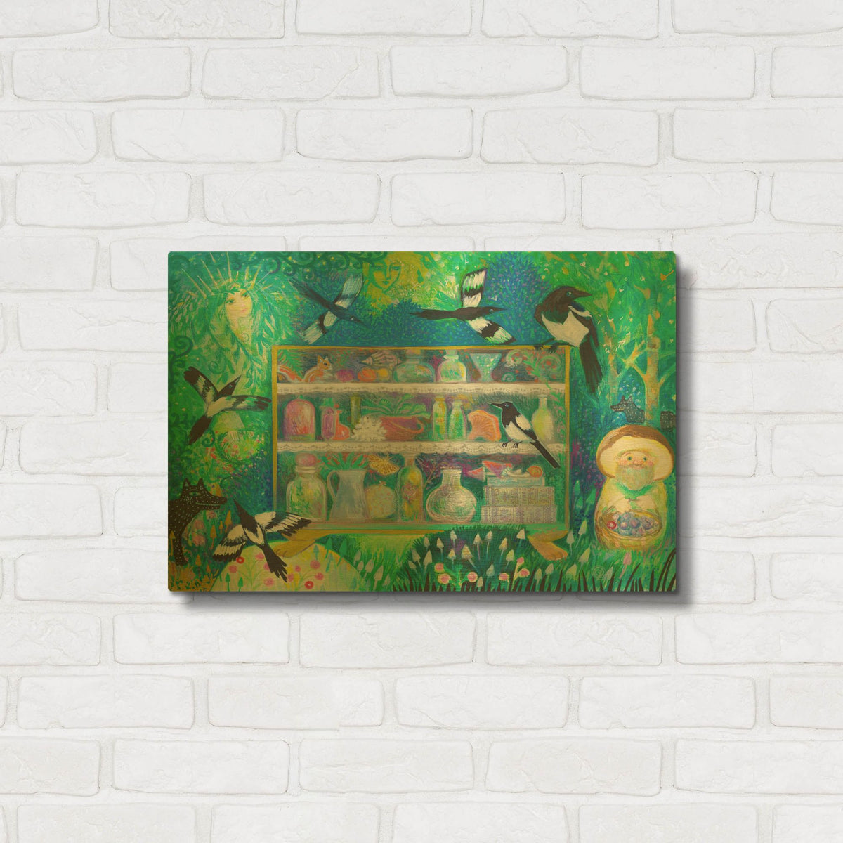 'Magical Forest' By Oxana Zaika Gold Metal Wall Art