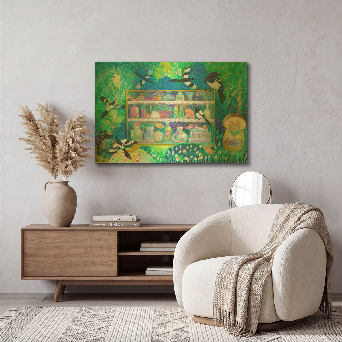 'Magical Forest' By Oxana Zaika Gold Metal Wall Art
