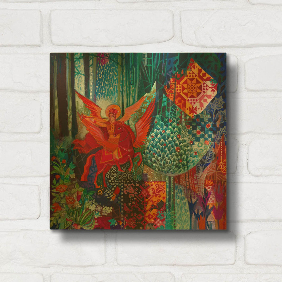 'Saint Michael The Archangel' By Oxana Zaika Gold Metal Wall Art