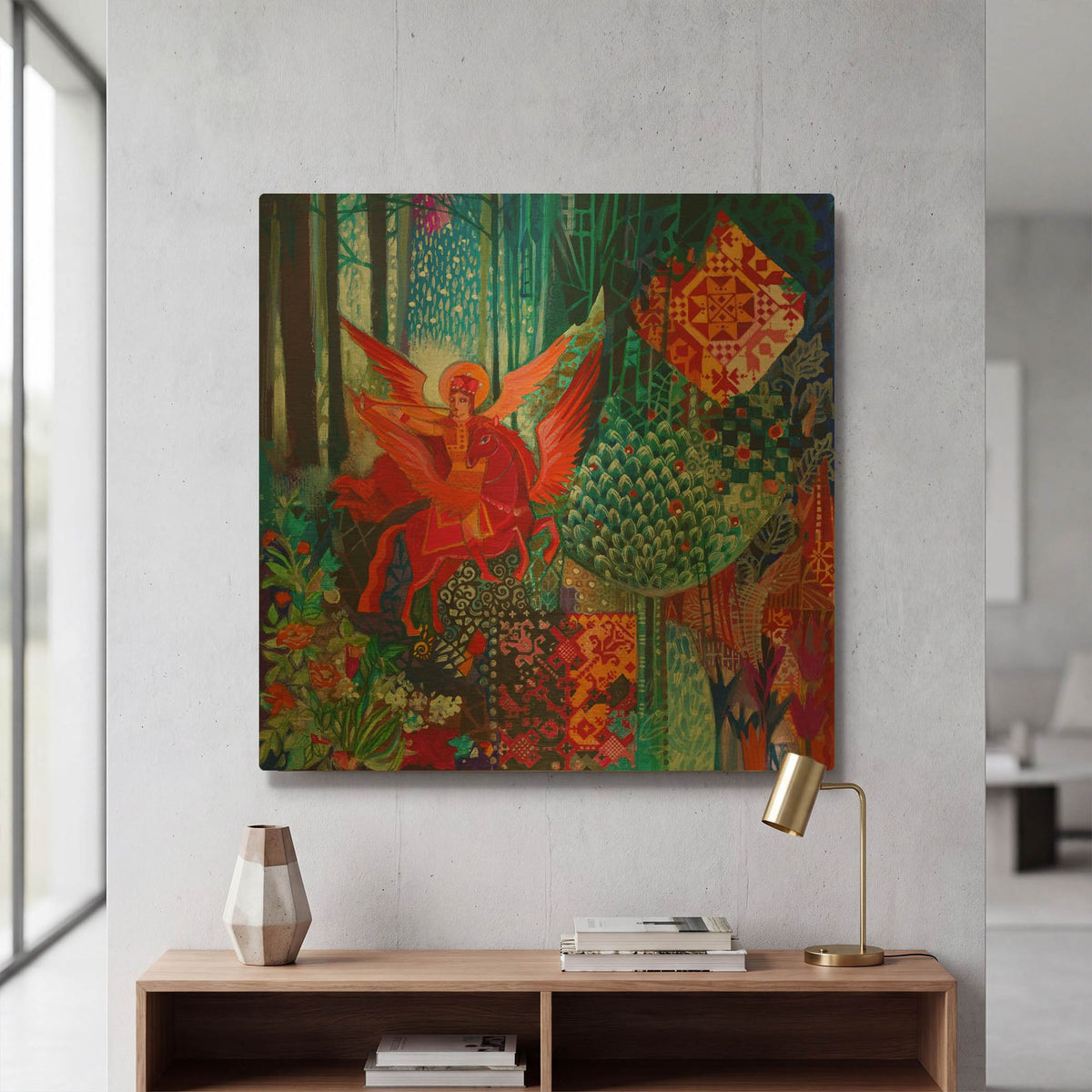 'Saint Michael The Archangel' By Oxana Zaika Gold Metal Wall Art