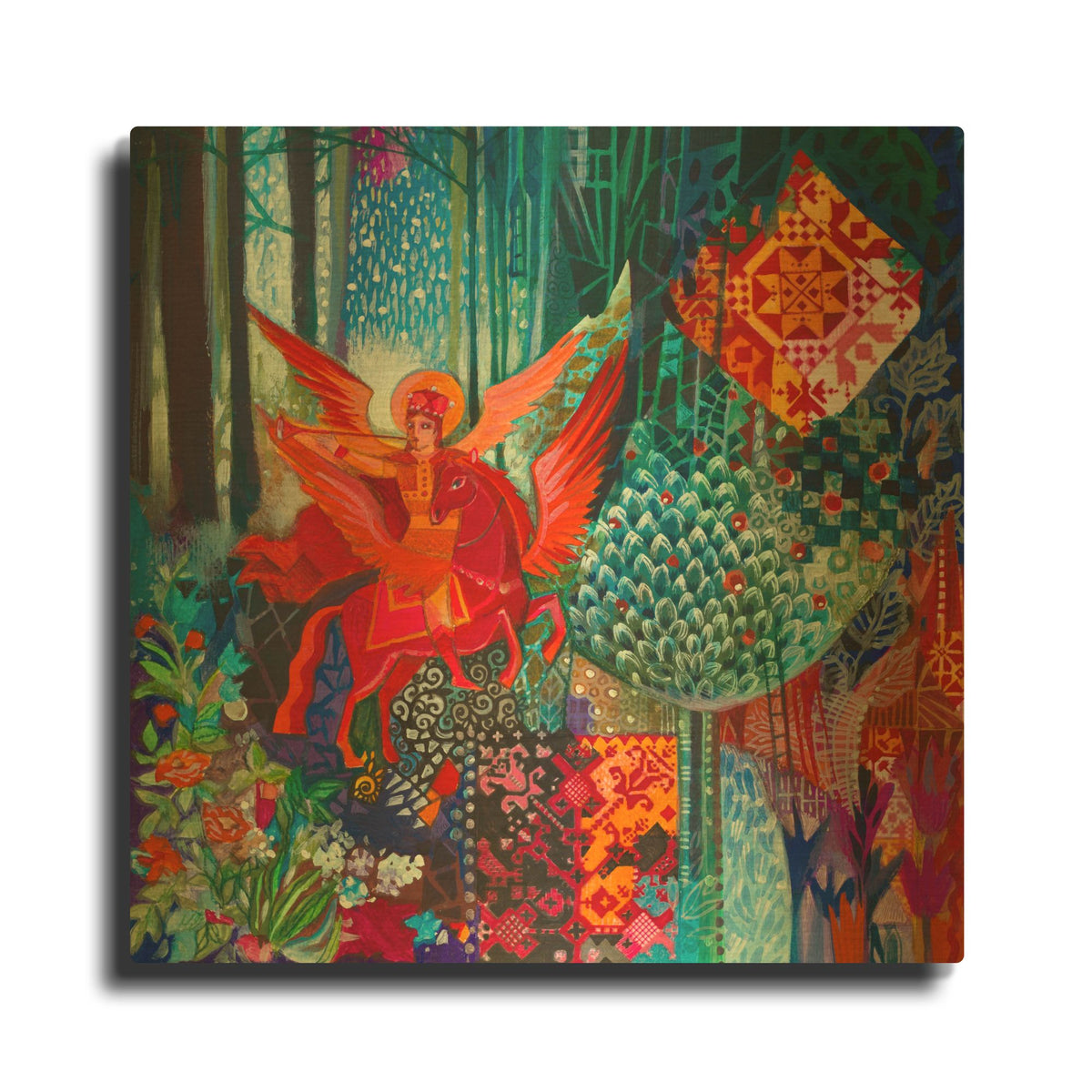 'Saint Michael The Archangel' By Oxana Zaika Gold Metal Wall Art