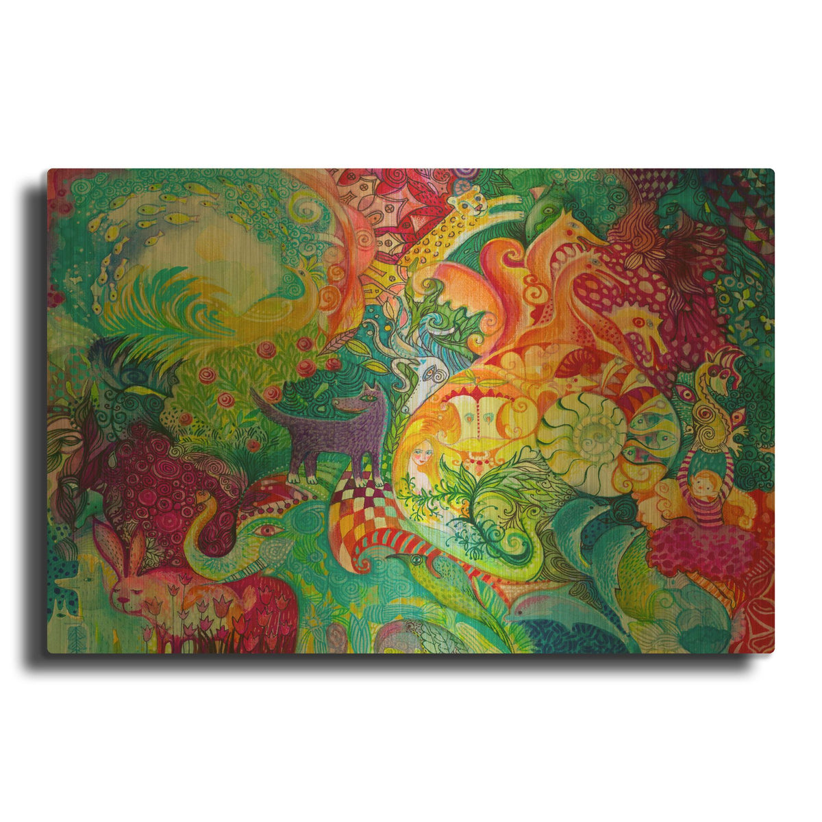 'Shell' By Oxana Zaika Gold Metal Wall Art
