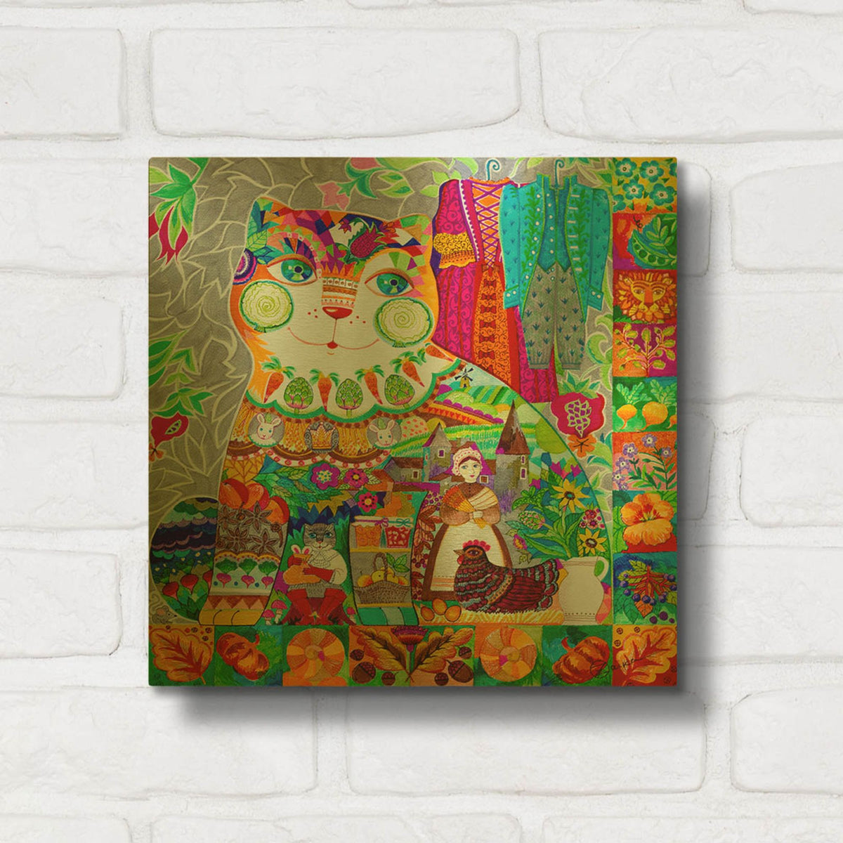 'Tale' By Oxana Zaika Gold Metal Wall Art