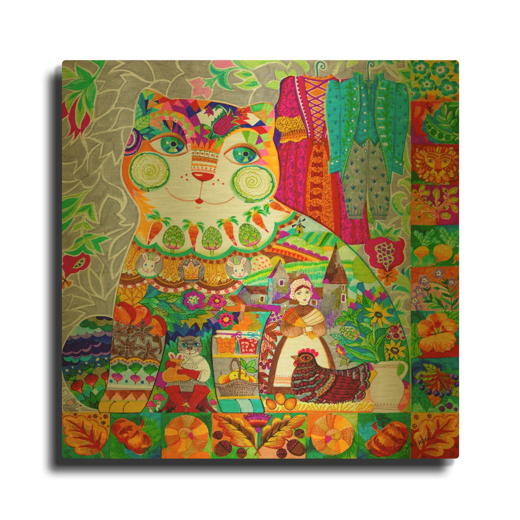 'Tale' By Oxana Zaika Gold Metal Wall Art