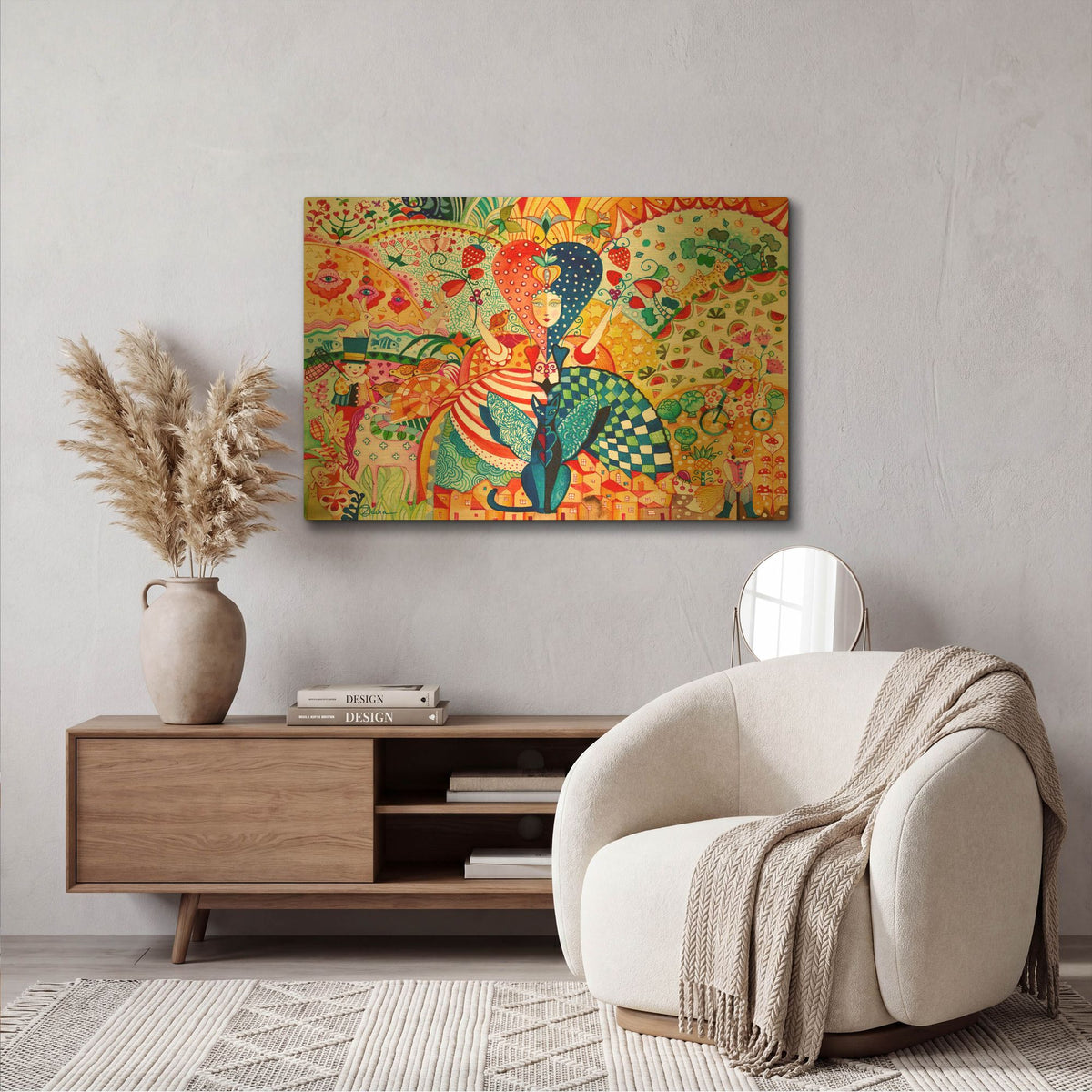 'The Queen Of Hearts' By Oxana Zaika Gold Metal Wall Art