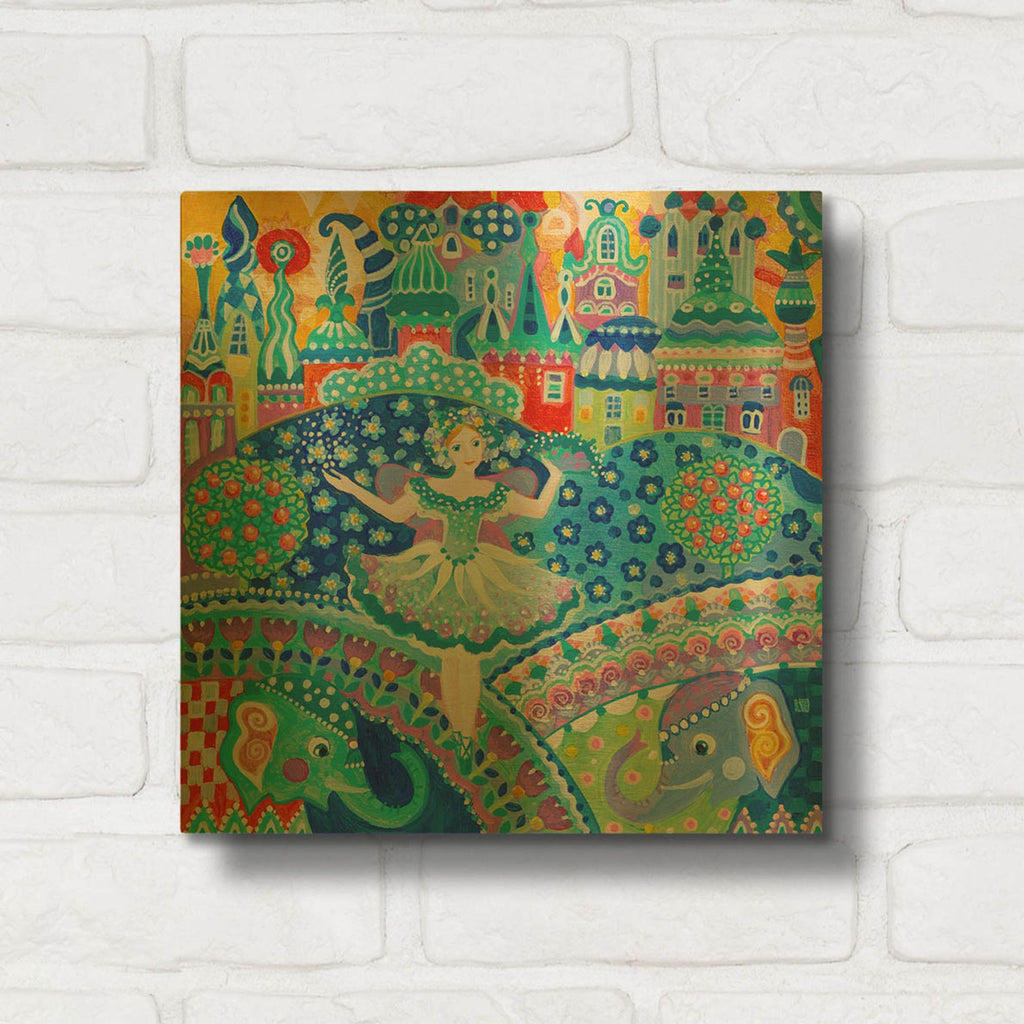 'Theater' By Oxana Zaika Gold Metal Wall Art