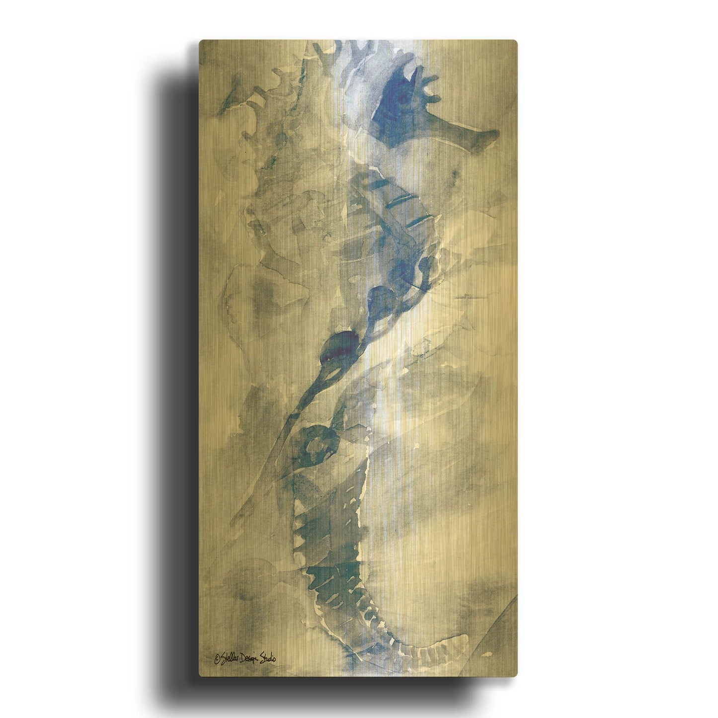 'Ocean Collection 1' By Stellar Design Studio Gold Metal Wall Art