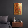 'Three Elephants' By Oxana Zaika Gold Metal Wall Art