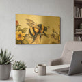 'A Bee On The Wall' By Momart Gold Metal Wall Art