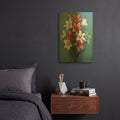 'Abstract Pink And Blue White Lilies 2' By Momart Gold Metal Wall Art