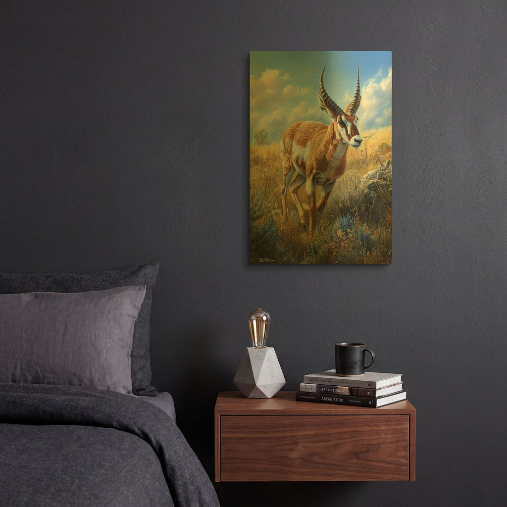 'Antelope' By Momart Gold Metal Wall Art