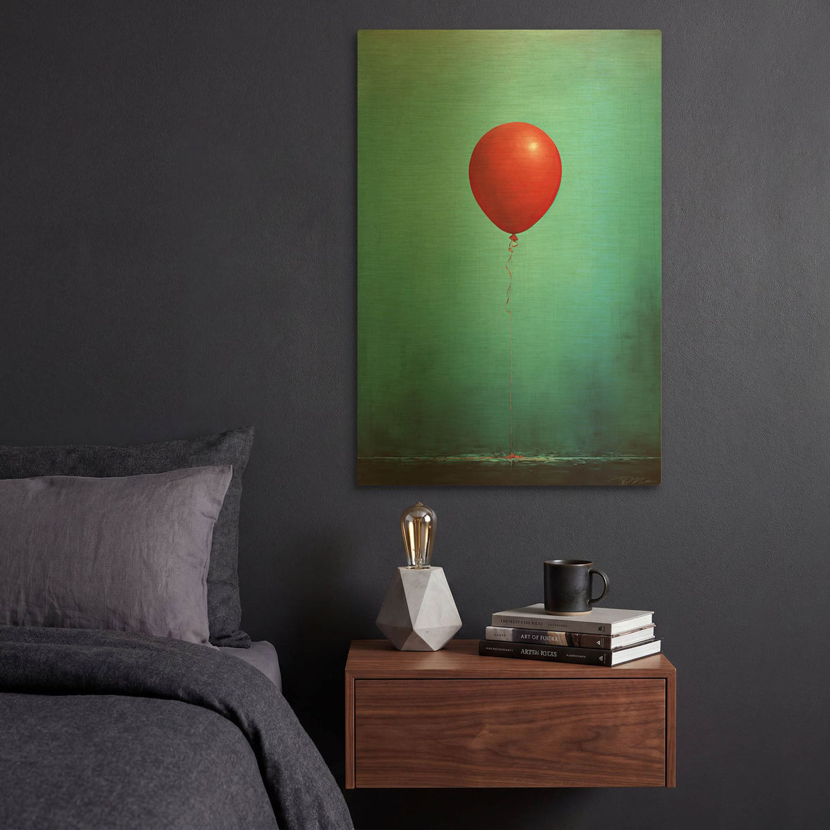 'Balloon 1' By Momart Gold Metal Wall Art