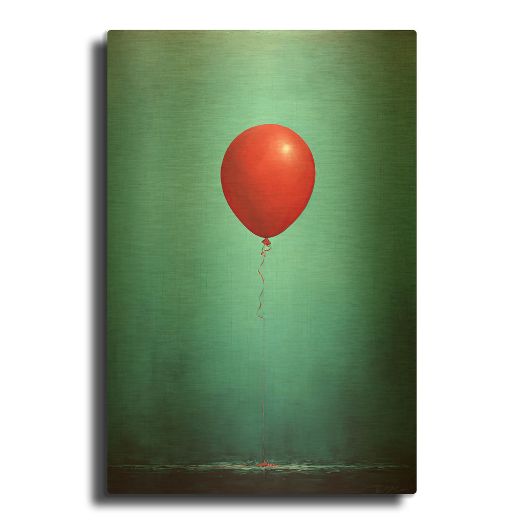 'Balloon 1' By Momart Gold Metal Wall Art