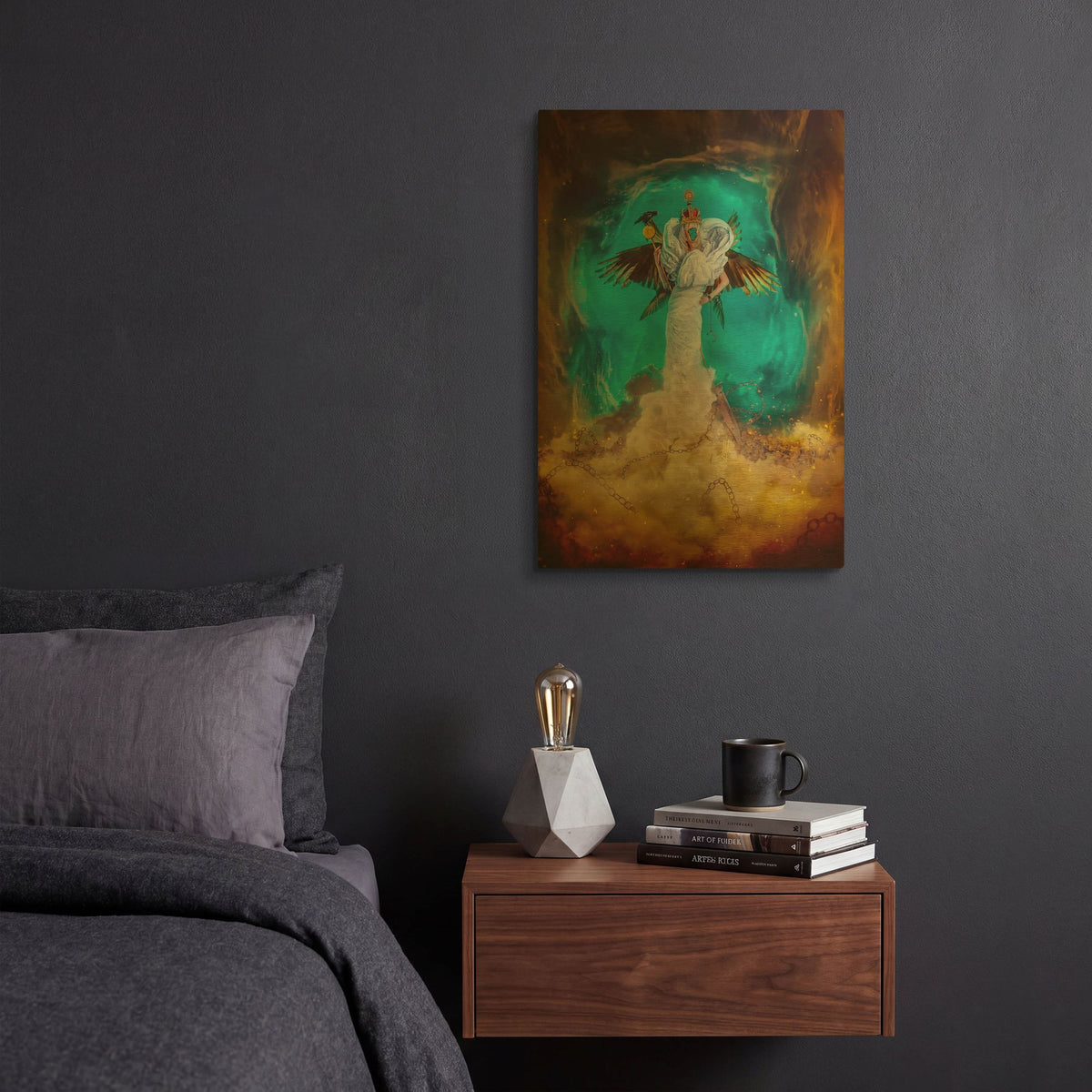 'Emperor of Nothing' By Mario Sanchez Nevado Gold Metal Wall Art