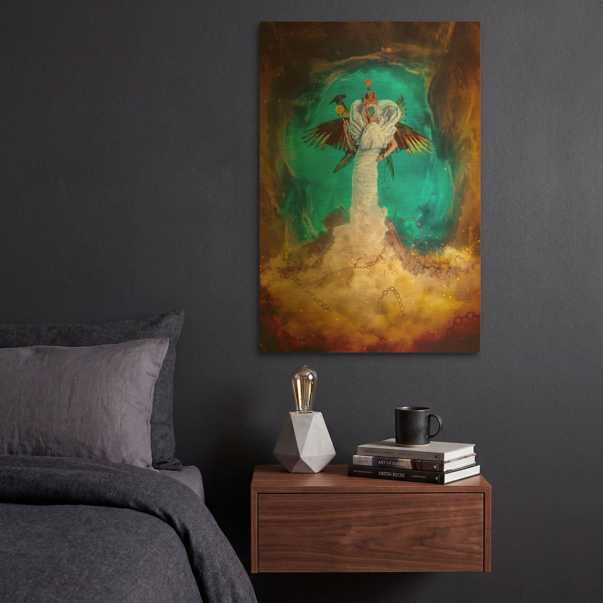 'Emperor of Nothing' By Mario Sanchez Nevado Gold Metal Wall Art