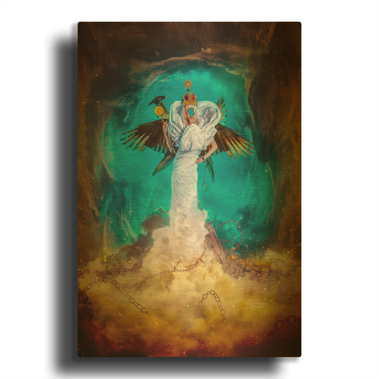 'Emperor of Nothing' By Mario Sanchez Nevado Gold Metal Wall Art