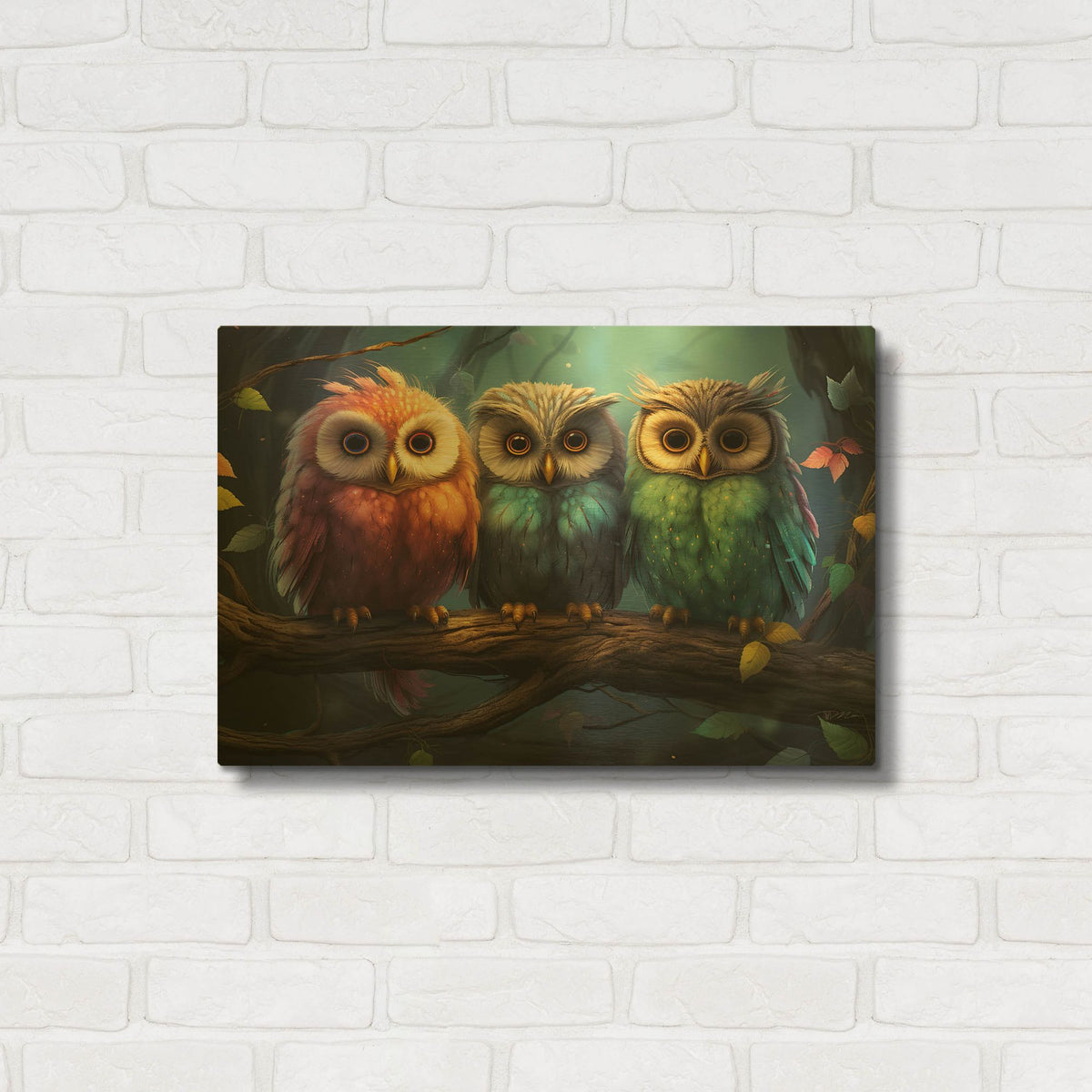 'Birds On Branches 9' By Momart Gold Metal Wall Art