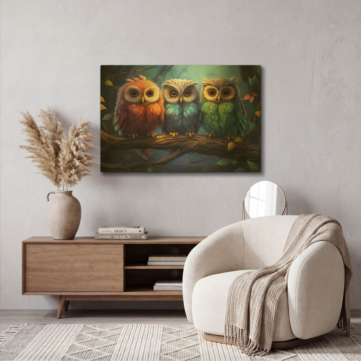 'Birds On Branches 9' By Momart Gold Metal Wall Art