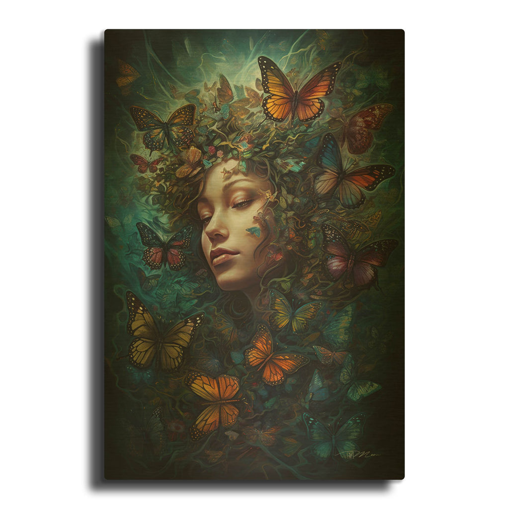'Butterfly Dream' By Momart Gold Metal Wall Art