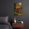 'Cats In The Snow 3' By Momart Gold Metal Wall Art