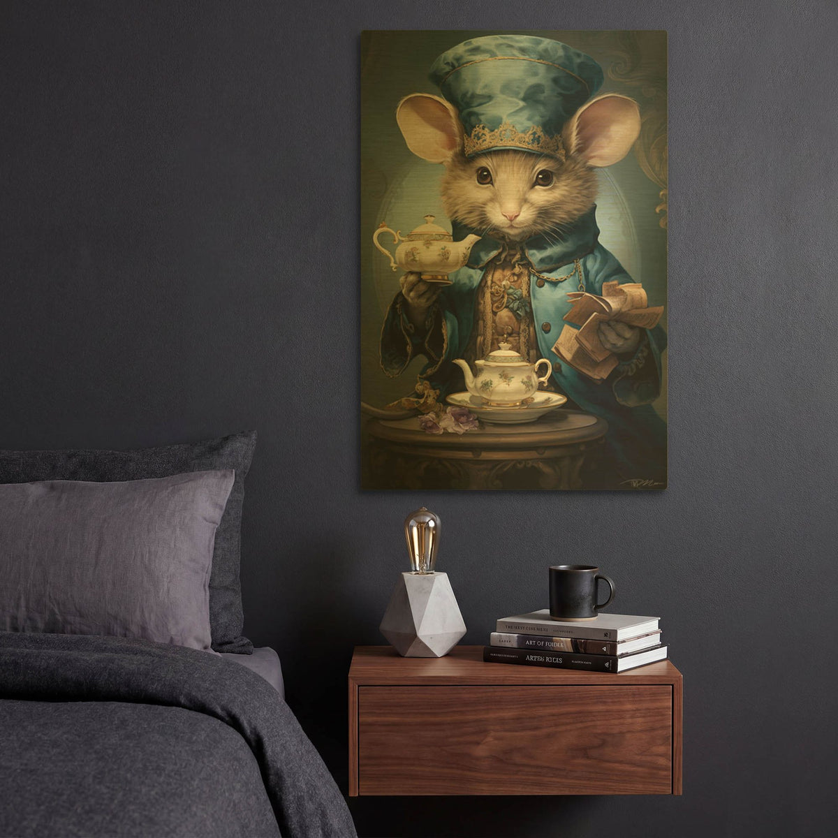 'China Salesman' By Momart Gold Metal Wall Art