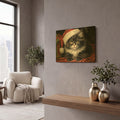 'Christmas Friends 3' By Momart Gold Metal Wall Art