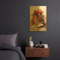 'Christmas Present Red Shoes' By Momart Gold Metal Wall Art