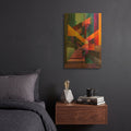 'Colorfull Abstract Stairs' By Momart Gold Metal Wall Art