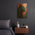 'Colorfull Black Panther' By Momart Gold Metal Wall Art